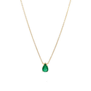 Gargantilla 14k Oro Amarillo con Esmeralda Natural 2.00ct