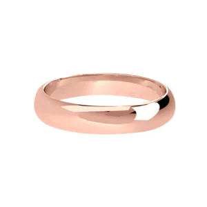 Argolla 10kt Oro Rosa lisa de 4mm