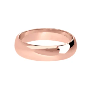 Argolla 14kt Oro Rosa lisa de 5mm