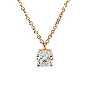 Gargantilla Solitario Oro 14kt Diamante de Laboratorio Redondo 1.50ct