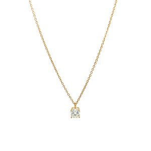 Gargantilla Solitario Oro 14kt Diamante de Laboratorio Redondo 1.50ct