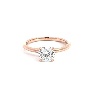 Anillo 14kt Oro Rosa Diamante de Laboratorio Redondo 1.00ct