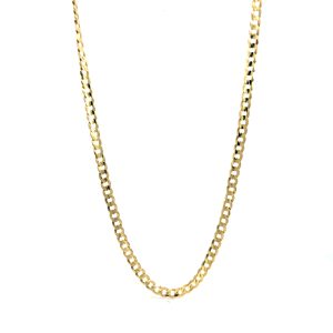 Cadena 10k Oro Amarillo Tejido Cubana 5mm