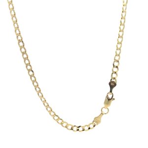 Cadena 10k Oro Amarillo Tejido Cubana 4mm