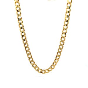 Cadena 10k Oro Amarillo Tejido Cubana 7mm