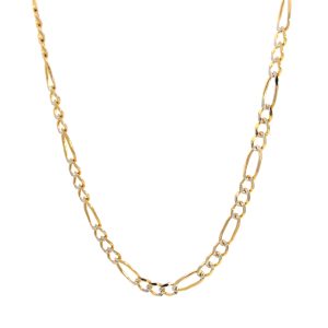 Cadena 14k Oro Combinado Brohe perico 5mm