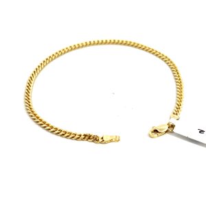Pulso esclava oro amarillo10kt tejido barbado 3mm broche perico