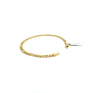 Pulso esclava oro amarillo14kt tejido cartier 4mm broche perico