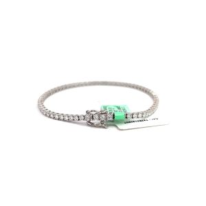 Pulsera tenis Plata 925 2mm con Diamante de laboratorio 2.00ct