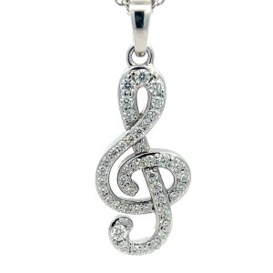 Dije Plata 925 musical con cadena 2mm
