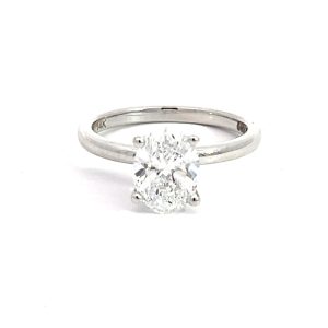Anillo Plata 925 con Diamante de Laboratorio oval 1.00ct
