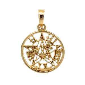Medalla Tetragramaton 14k oro amarillo