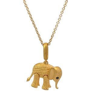 Gargantilla oro amarillo14k Elefante