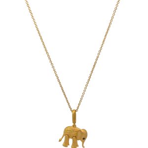Gargantilla 14k Oro Amarillo Elefante