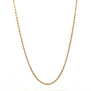 Cadena 14kt Oro Amarillo tejido Torsal 2mm