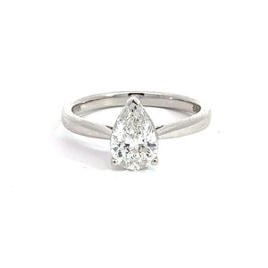 Anillo Plata 925 con Diamante de Lab Pera 1.00ct