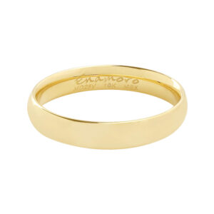 Argolla 10kt Oro Amarillo Confort 4mm Enamoro CF002-41