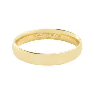 Argolla 10kt Oro Amarillo Confort 4mm Enamoro CF002-41