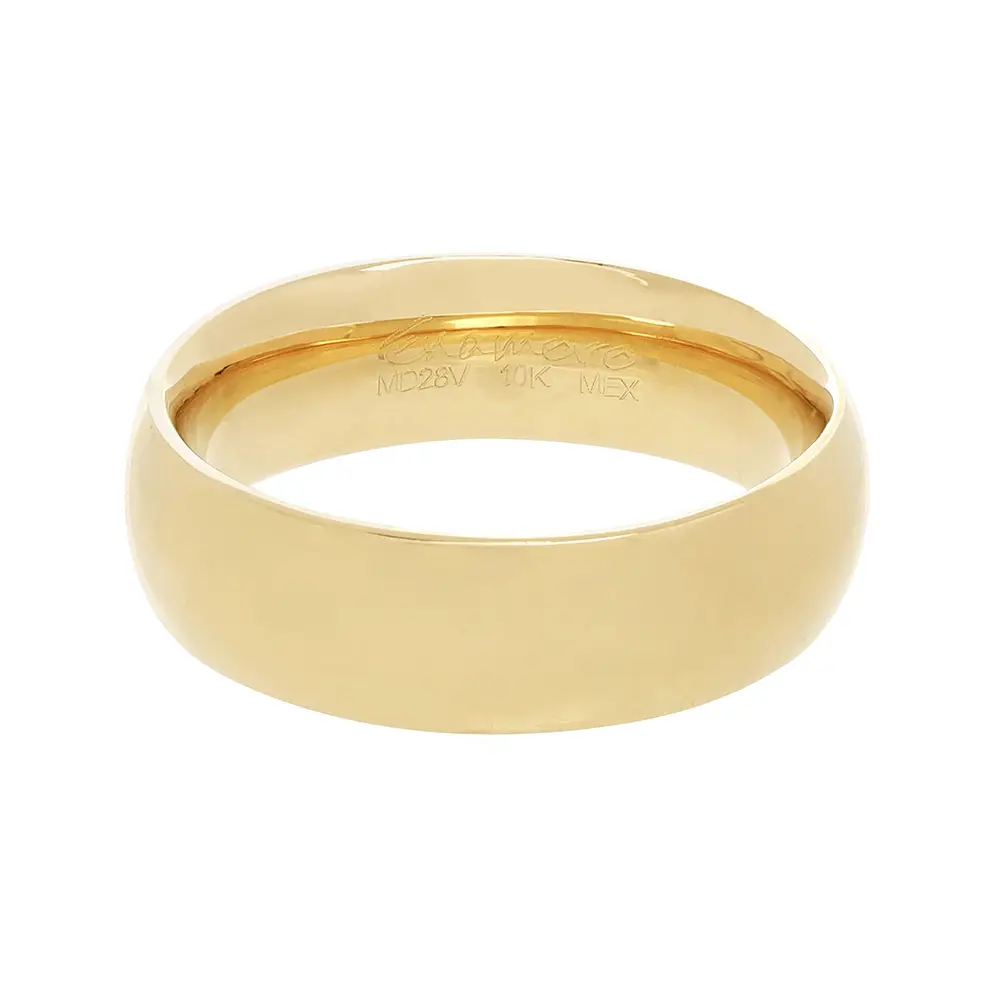 Argolla 10Kt Oro Amarillo Confort 6 mm Enamoro CF002-61