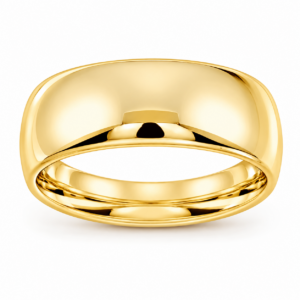 Argolla 10kt Oro Amarillo lisa de 6mm