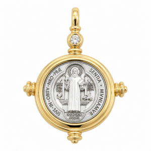 Medalla 14k Oro Combinado San Benito