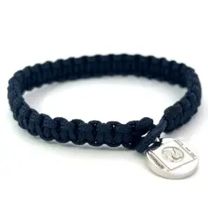 Pulsera Tejida Plata 925 Dije personalizado con tu logo