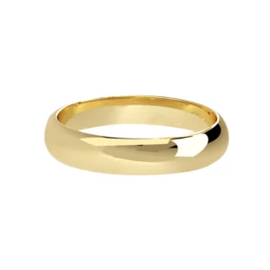 Argolla 10kt Oro Amarillo lisa de 4mm