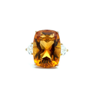 Anillo 14kt Oro Amarillo con Citrina 35ct