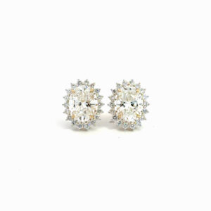 Aretes 14k Oro Amarillo 2 en 1 Diamantes de Laboratorio 4.18ct