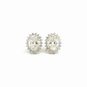 Aretes 14k Oro Amarillo 2 en 1 Diamantes de Laboratorio 4.18ct